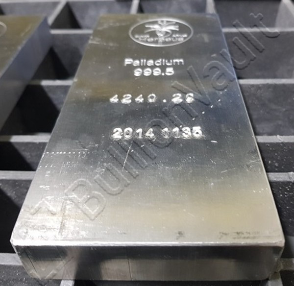 Ngày 26/6/2025, giá palladium đạt mức 1.111 USD một ounce. Ảnh: BullionVault