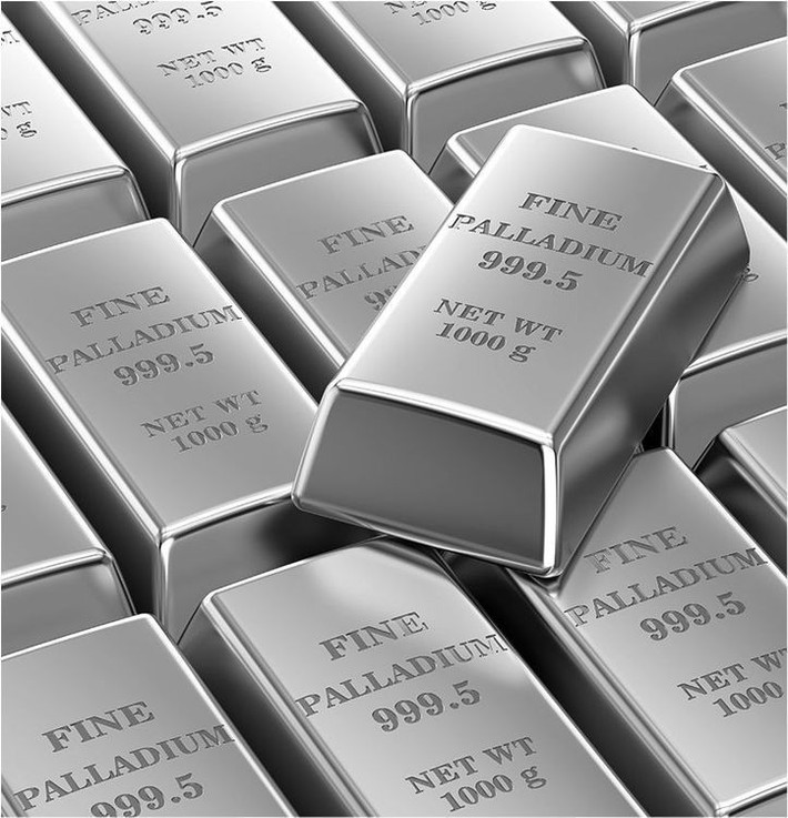 Palladium thậm chí còn có mã tiền tệ ISO, có nghĩa là một số ngân hàng có thể chấp nhận thỏi paladi làm tiền gửi. Ảnh: eBullion