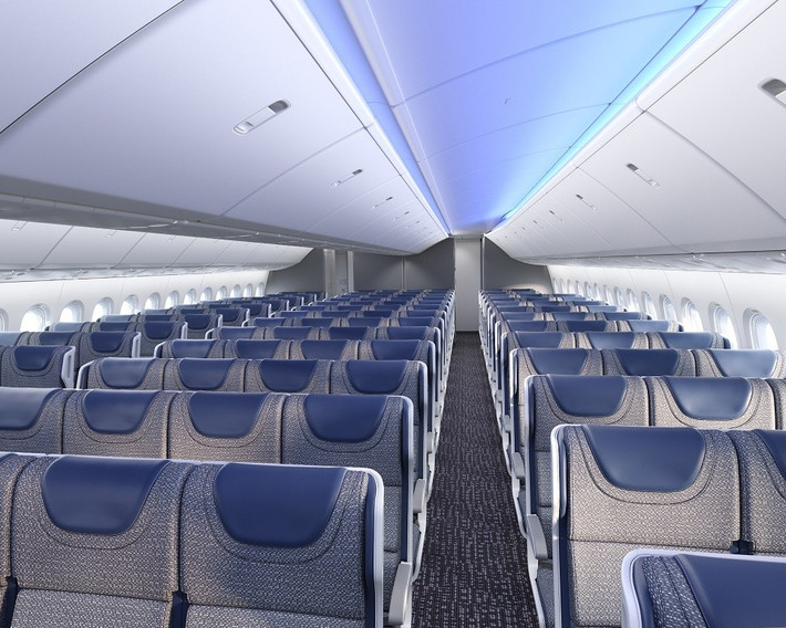 Kích thước lớn của Boeing 777-9 được coi là sự thay thế lý tưởng cho Boeing 747 và Airbus A380. Ảnh: Boeing