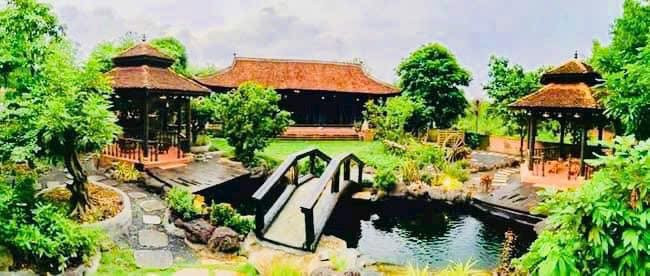 Một góc xanh mướt và an yên trong căn biệt phủ. Ảnh: FBNV