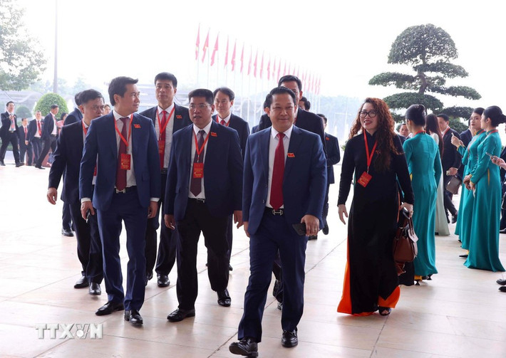 Các đại biểu đến dự đại hội. Ảnh: Văn Điệp/TTXVN