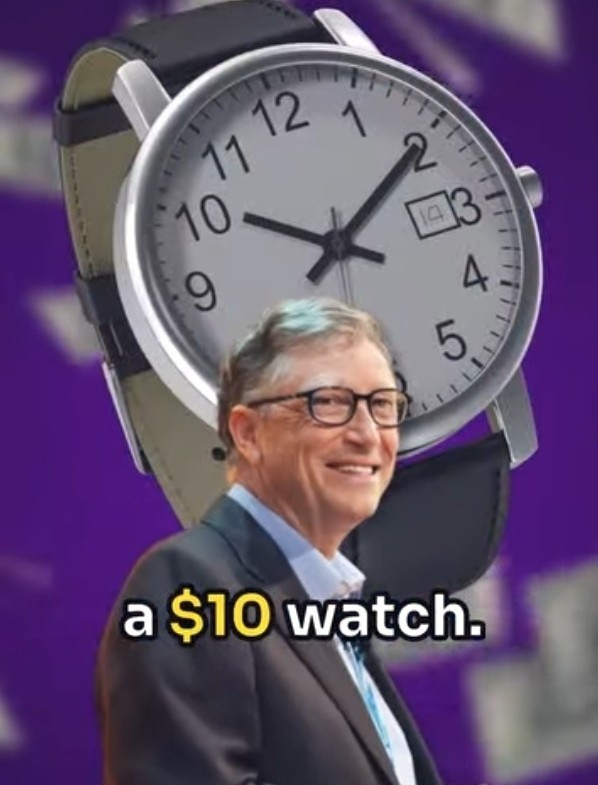 Tỷ phú Bill Gates, đồng sáng lập Microsoft không mấy quan tâm đến các xu hướng thời trang. Dù sở hữu 116 tỷ USD, Bill Gates vẫn thường sử dụng một chiếc đồng hồ giá khoảng 10 USD (260.000đồng), theo Politico. Ảnh: WSJ