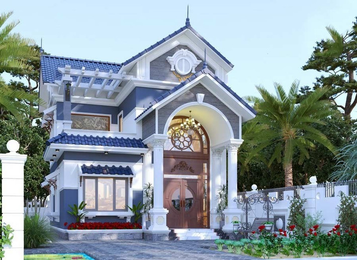 Mẫu nhà cấp 4 gác lửng tân cổ điển là sự pha trộn hoàn hảo giữa vẻ đẹp sang trọng của kiến trúc cổ điển và mới mẻ của phong cách hiện đại. Ảnh: Neohouse