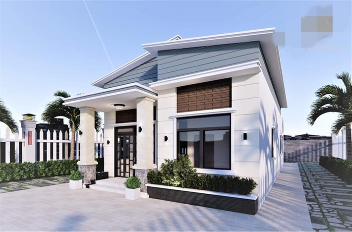 Phong cách hiện đại thể hiện qua các hình khối đơn giản, màu sắc trung tính, và các chi tiết trang trí giản dị. Ảnh: 3bdesign