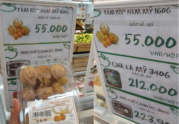Năm 2021, trào lưu săn lùng quả tầm bóp đóng hộp sang chảnh rộ lên tại Việt Nam. Ảnh: Người lao động