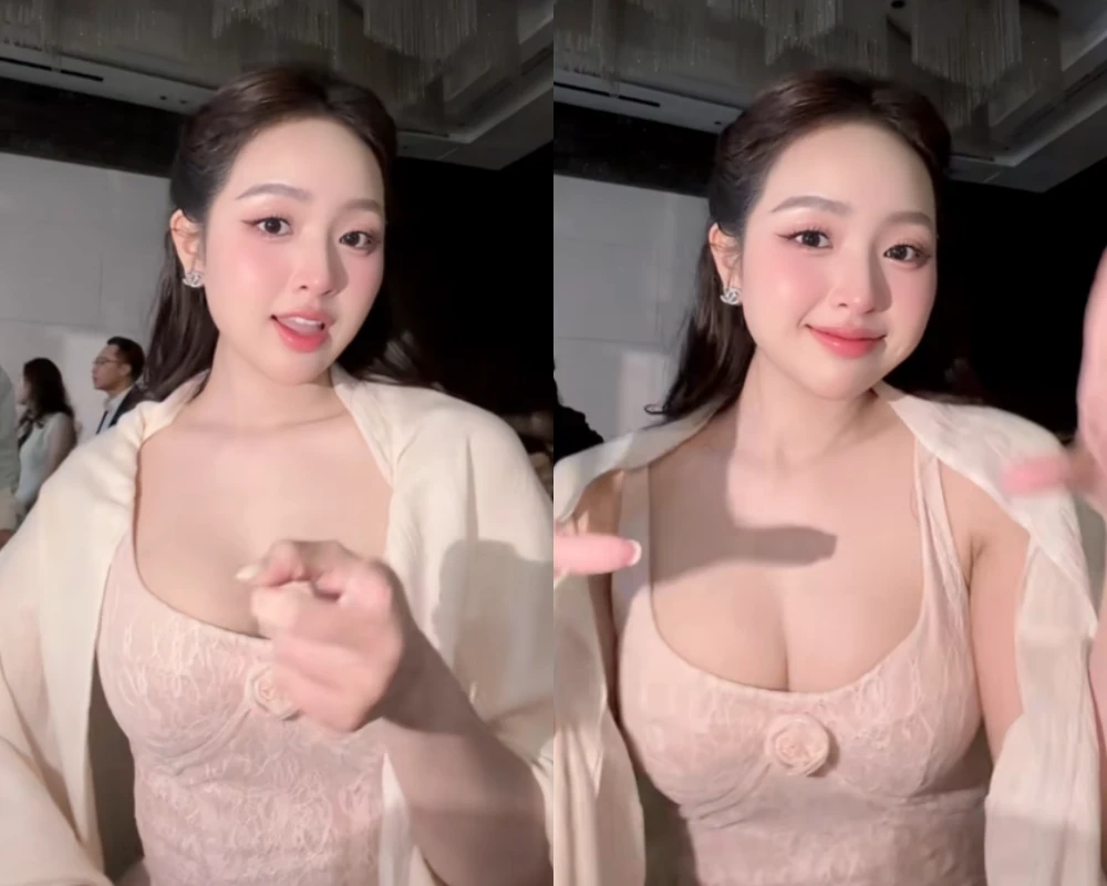 Hot girl Lê Phương Anh thu hút triệu ánh nhìn khi đi ăn cưới