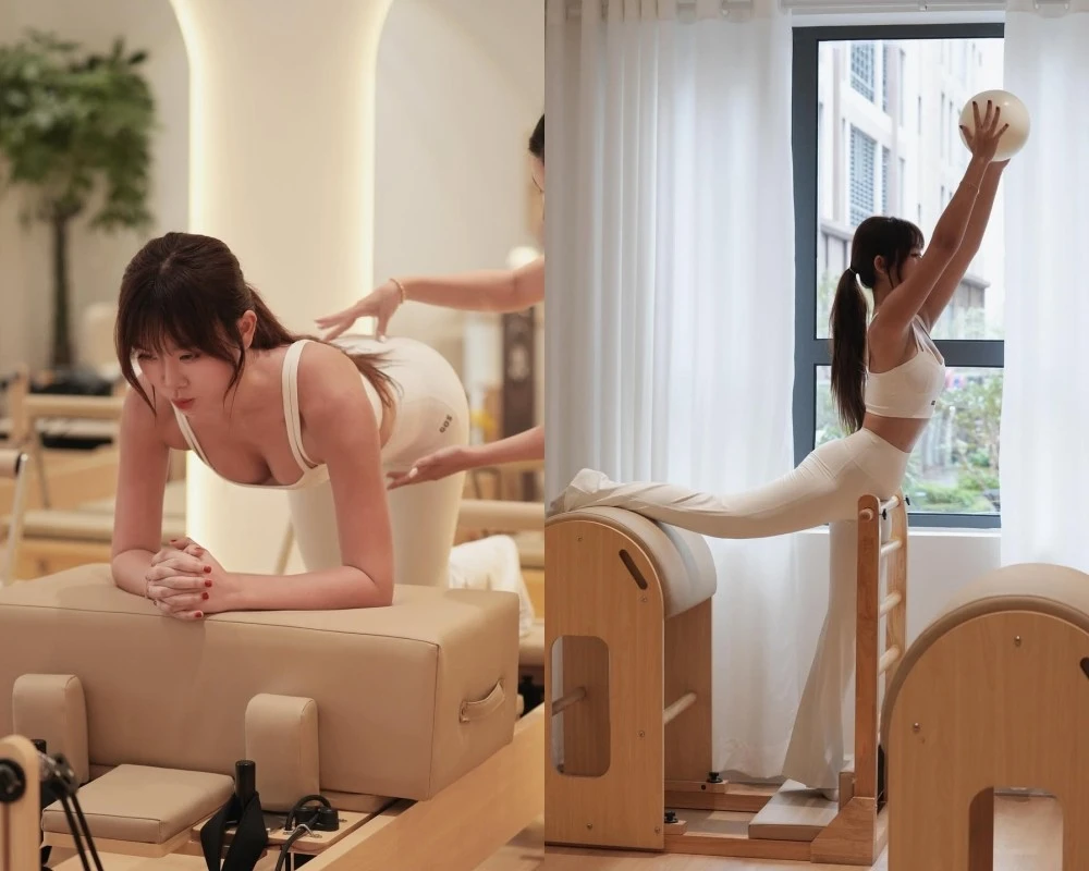 Hot girl pickleball 'Em Kim Say Hi' khoe ảnh luyện tập Pilates