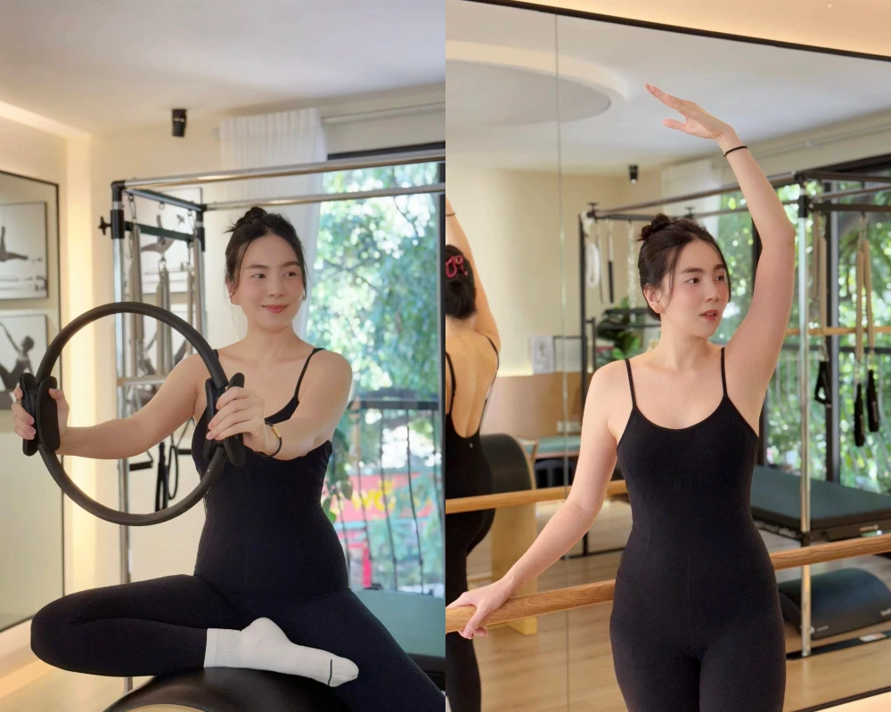 MC Mai Ngọc chăm chỉ tập luyện lấy lại vóc dáng sau sinh