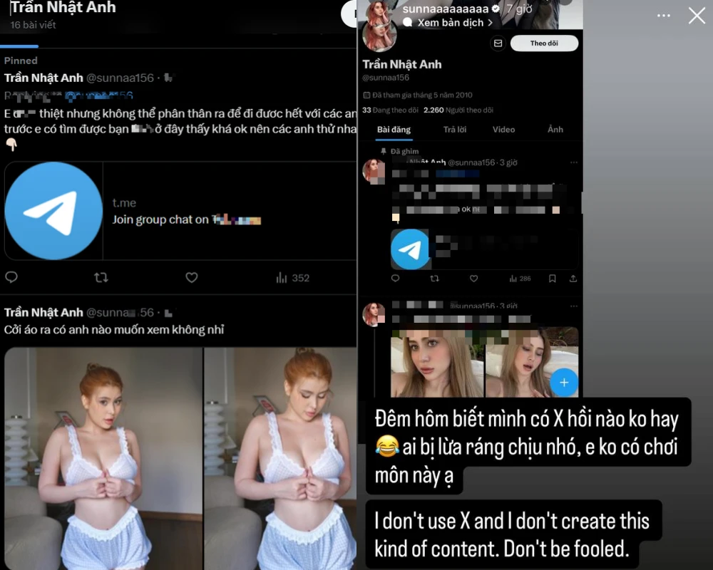 Xuất hiện tài khoản giả mạo, hot girl Sunna nói gì?