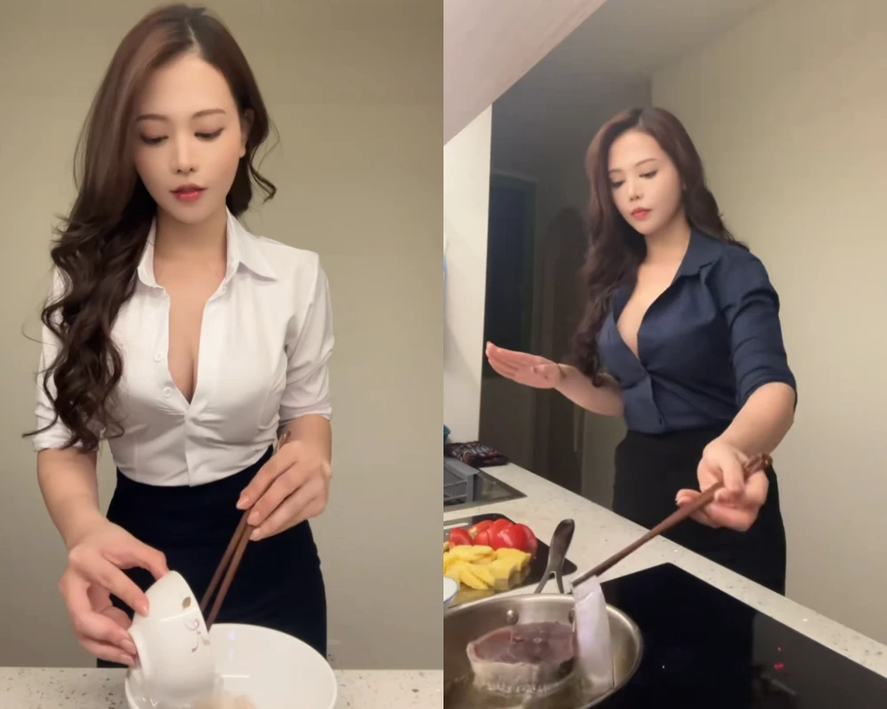 Hot girl làm content nấu ăn, cứ lên sóng có triệu view