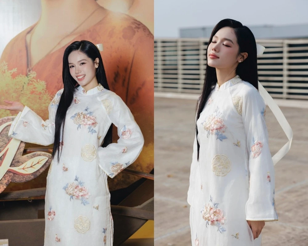 Á quân The Face Việt Nam 2018 diện áo dài ra mắt phim mới cực đẹp