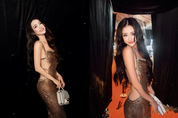 Hot girl Vũ Quỳnh Anh gây chú ý với váy cắt xẻ táo bạo