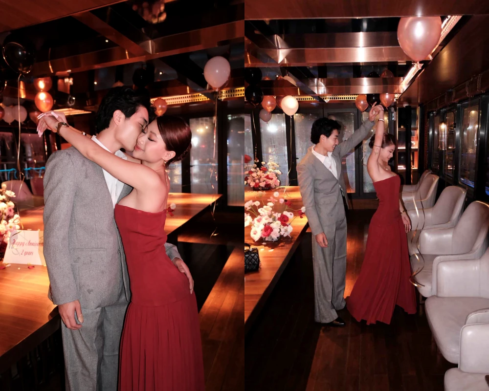 Louis Phạm diện váy bó sát, bạn trai Việt kiều lộ "bàn tay hư"