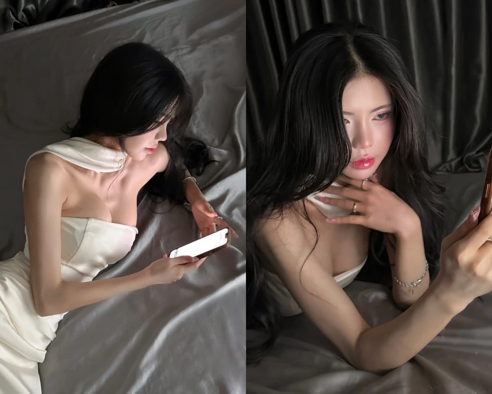 Mai Dora gây sốt với loạt ảnh tạo dáng quyến rũ trên giường