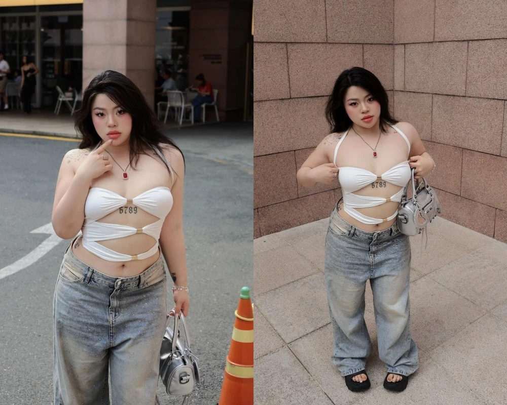 Hot girl ngoại cỡ Lâm Đồng tự tin diện mẫu cắt xẻ táo bạo gây chú ý