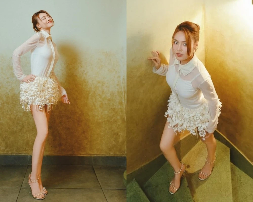 “Ngọc nữ showbiz Việt” Ninh Dương Lan Ngọc khoe đôi chân dài tựa “kiếm Nhật”
