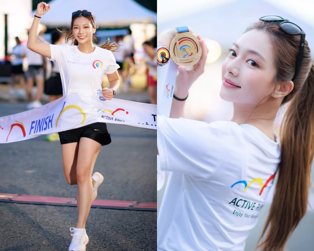 Con gái chưởng môn phái Vịnh Xuân khoe vẻ đẹp săn chắc khi tham gia giải chạy