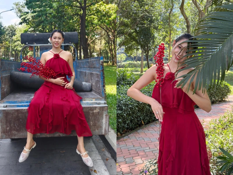 Việt Phương Thoa gợi ý tạo dáng chụp ảnh Tết khiến ai cũng bật cười