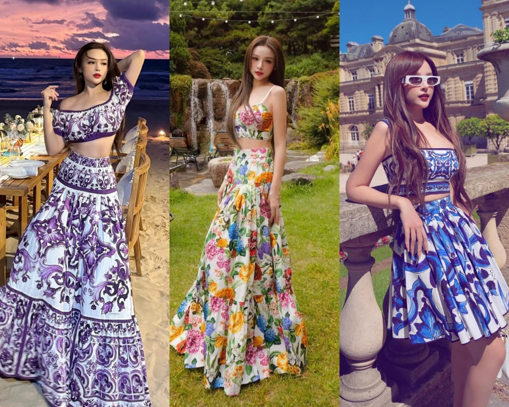 'Phú bà' Huyền Baby sở hữu BST đầm 'hoa lá cành' giá hàng trăm triệu đồng