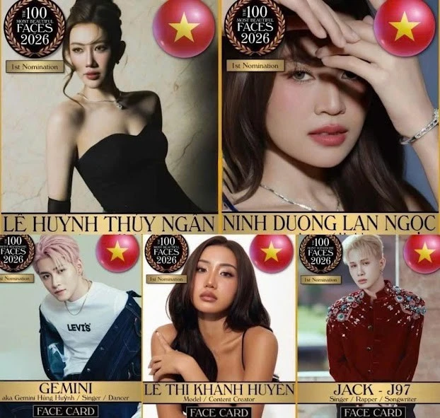 5 người Việt trong top 100 Gương mặt đẹp nhất thế giới 2026