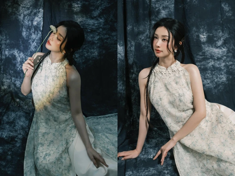 Jun Vũ 'đốn tim' với áo dài cách tân sắc vóc ngọc ngà, thần thái miễn chê