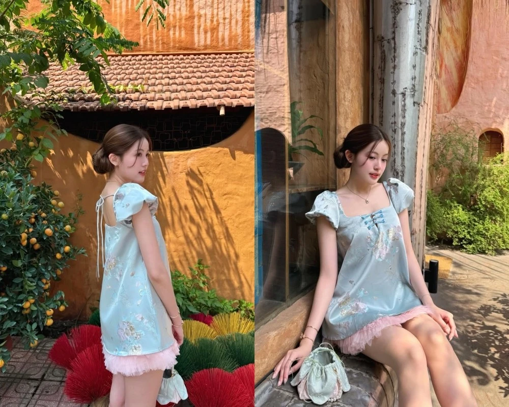 “Baby Boo” Tăng Mỹ Hàn hóa nàng thơ mùa xuân, dịu dàng đón Tết sớm