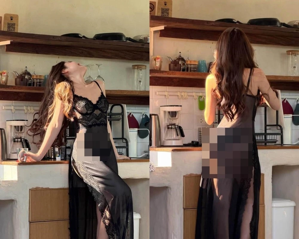 Danh tính mỹ nhân diện đồ xuyên thấu khi vào bếp gây bão khắp cõi mạng