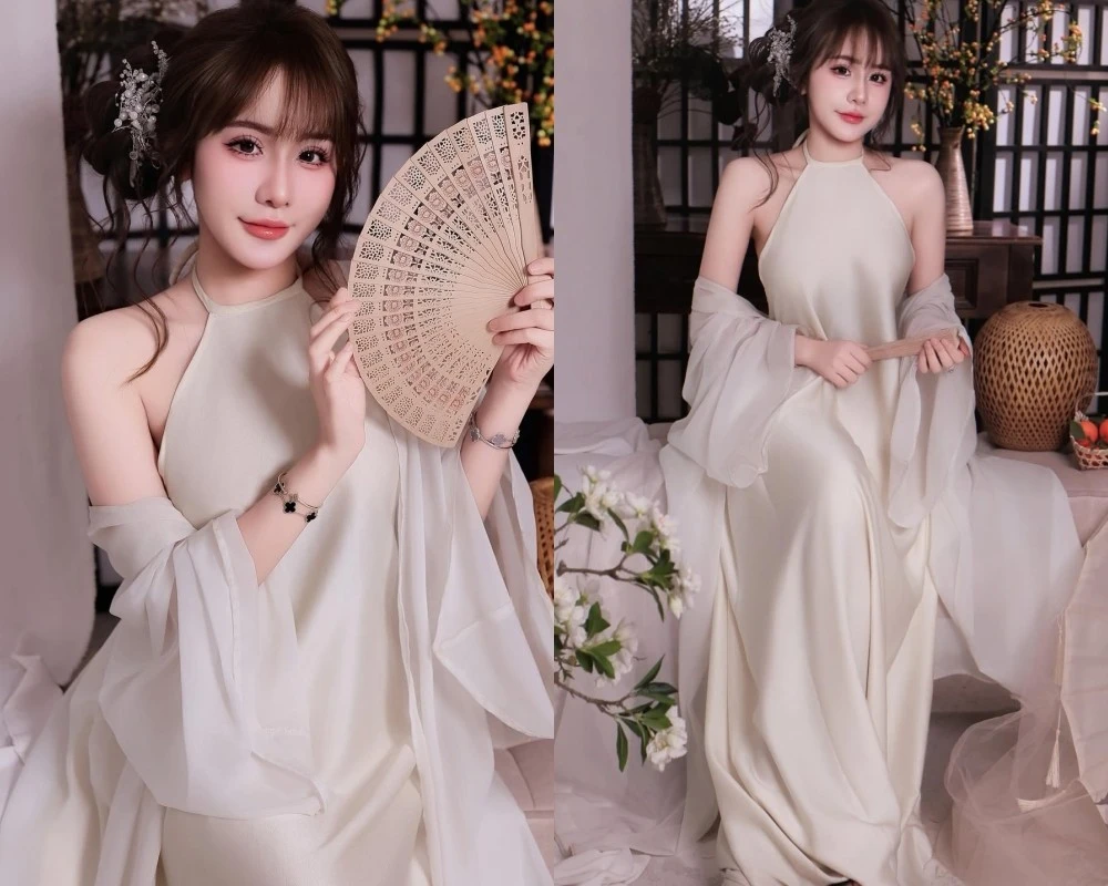 “Hot girl bi-a” Lê Tuyết Anh diện váy lụa điệu đà, mong manh tựa 'nàng thơ'