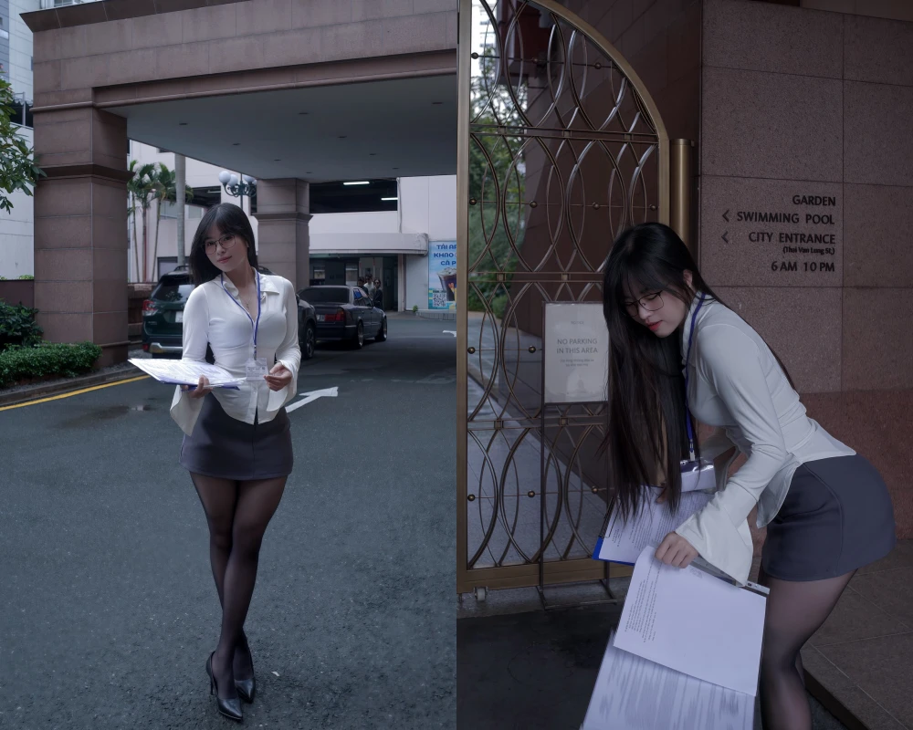 Vào vai 'cô thư ký', nữ gymer khiến netizen ngỡ ngàng