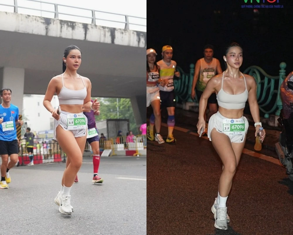 'Bê' outfit từ phòng tập gym ra đường chạy marathon, gái xinh gây chú ý