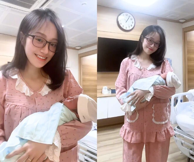 Đào Lê Phương Hoa lên chức mẹ ở tuổi 27, nhan sắc mẹ bỉm gây “bão” mạng