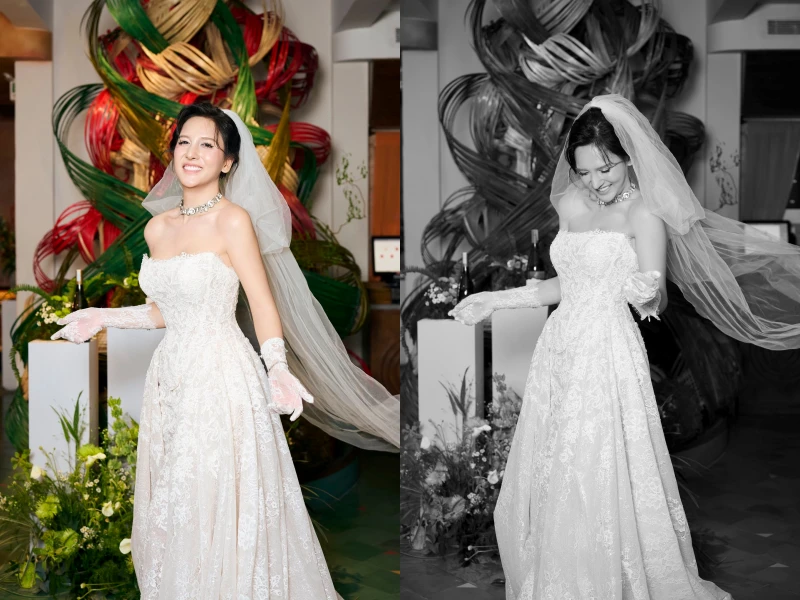 Hot girl chuyển giới Nguyễn Hoàng Học diện váy cưới khoe visual “đỉnh cao”