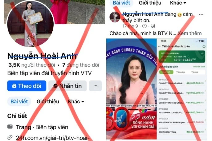 BTV Hoài Anh đăng bài cảnh báo tài khoản cá nhân bị giả mạo