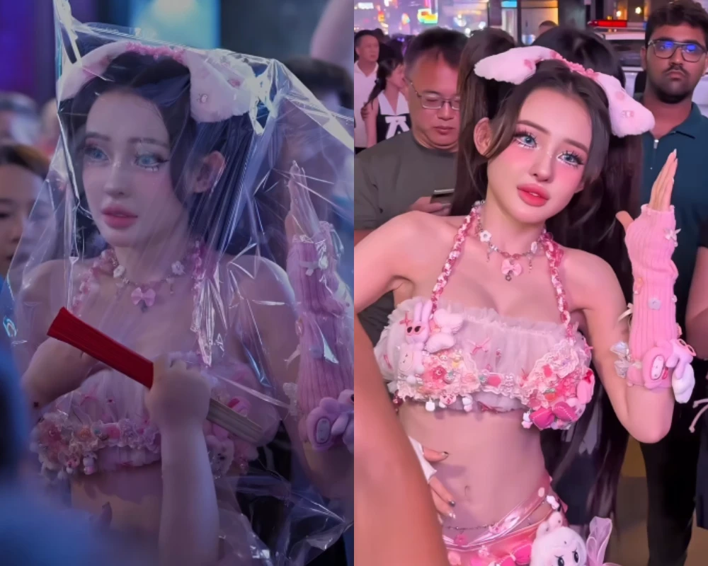 Ngân 98 đu trend biến thành búp bê xuống phố