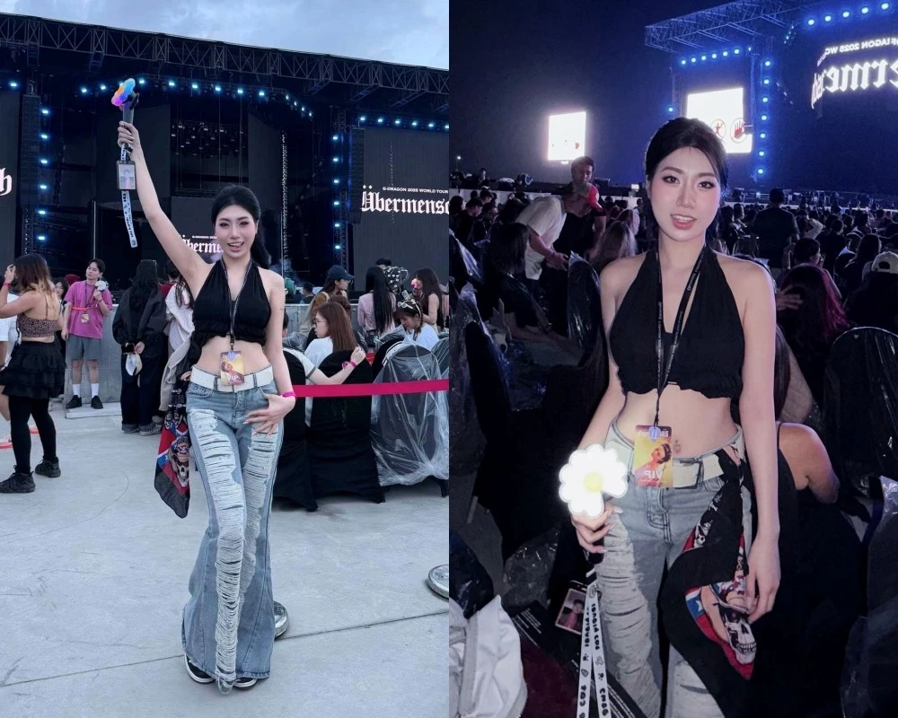 Em gái Văn Toàn nổi bật tại concert G-DRAGON với visual sáng rực