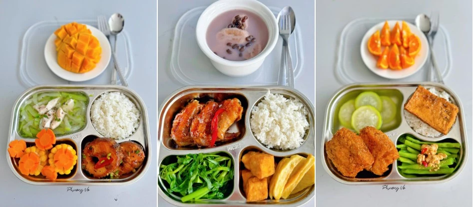 Nàng dâu khoe mâm cơm cữ mẹ chồng nấu bài trí đẹp mắt 