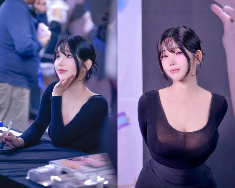 Hot girl Yoon Seol-hwa quyến rũ trong buổi ký tặng fan