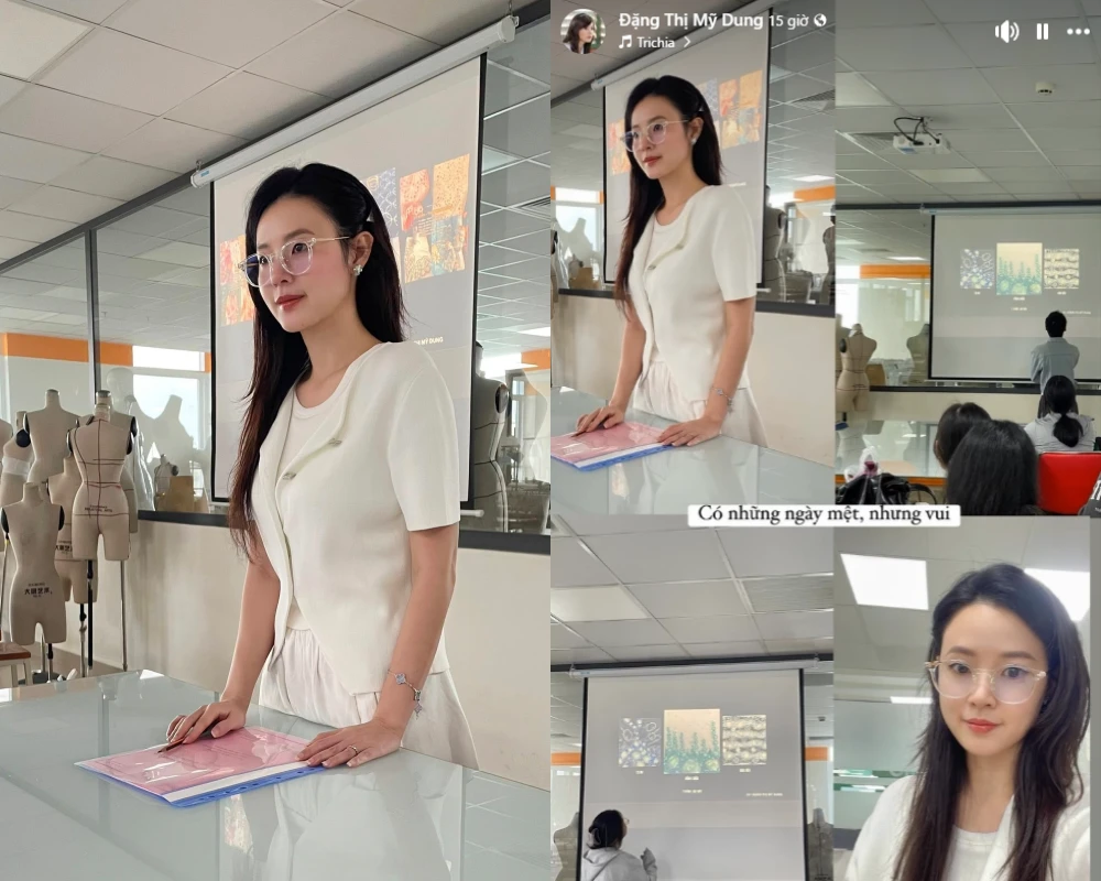 Midu khoe visual cực đỉnh khi đứng lớp tại Đại học Hutech