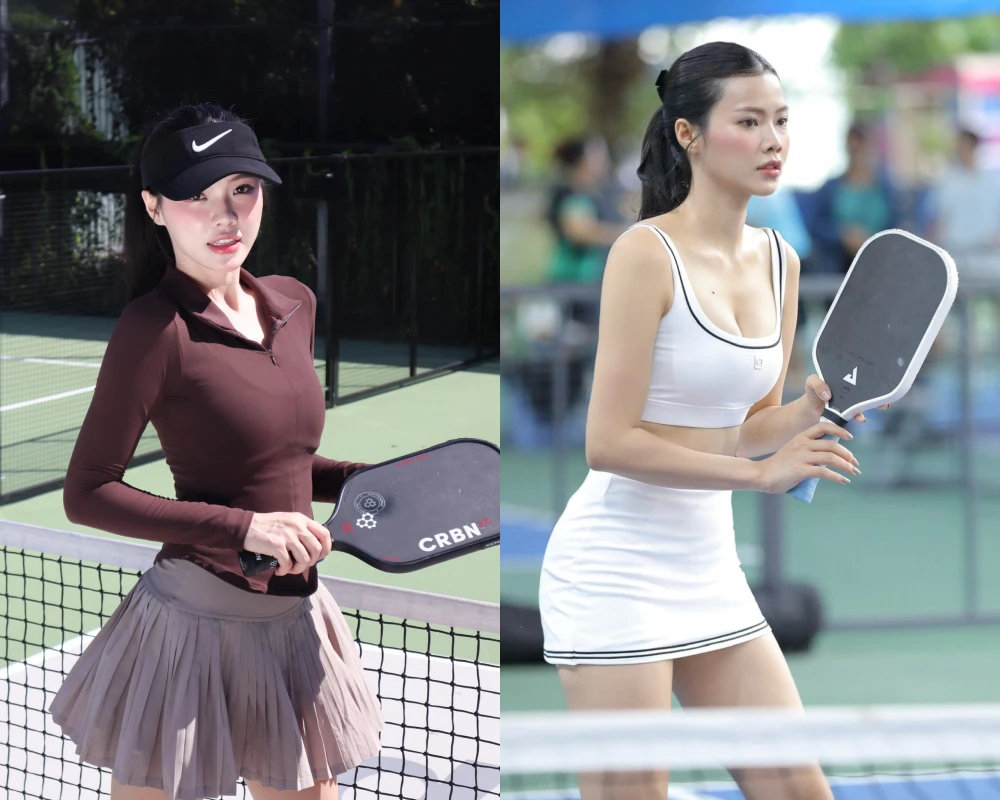 Gái đẹp Đắk Lắk ghi điểm tuyệt đối khi xuất hiện trên sân pickleball