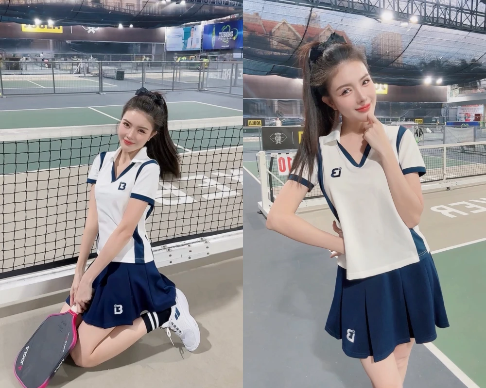 'Búp bê sống' Lilly Luta: Thanh lịch và khỏe khoắn trên sân pickleball