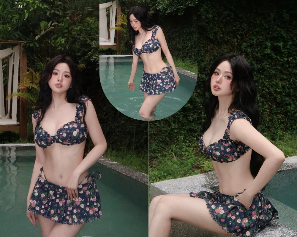 "Phú bà" Tâm Tít tạo dáng bên hồ bơi khoe vóc dáng điểm 10