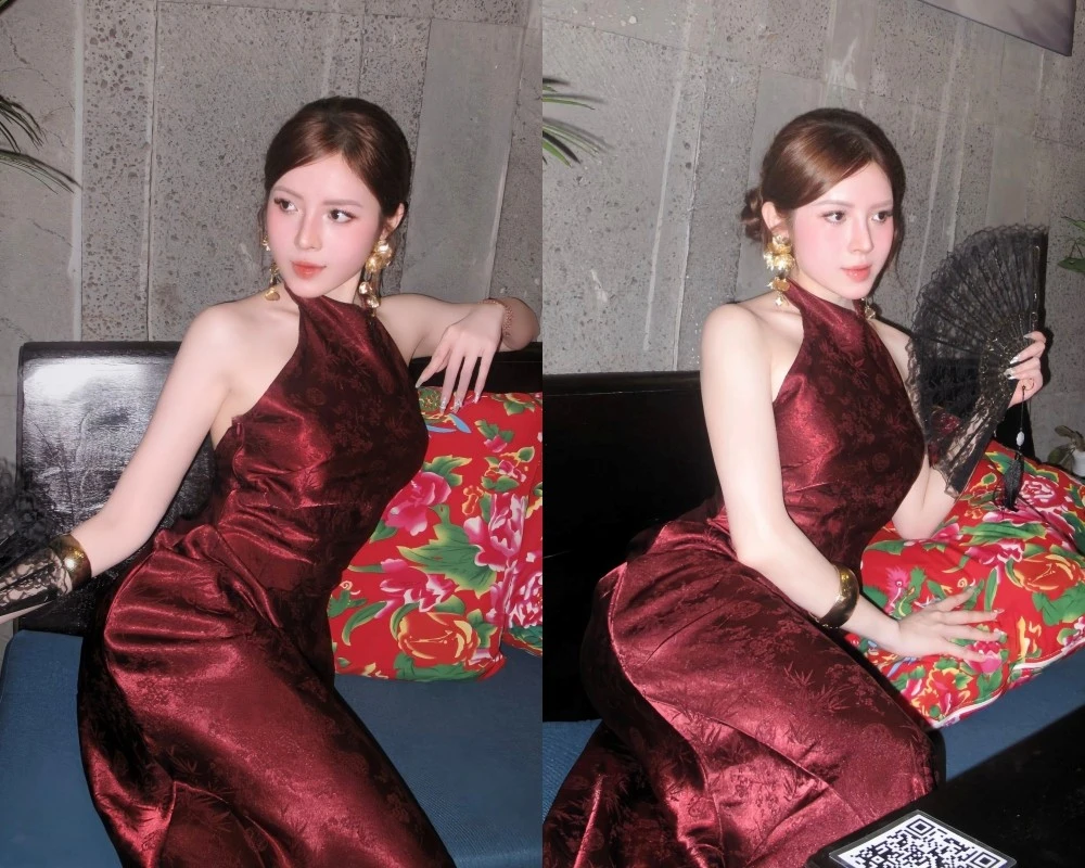 "Nữ tiếp viên hàng không vạn người mê" diện sườn xám đẹp miễn chê