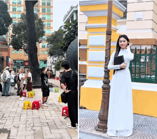 Lọ Lem khiến khách Tây dụi mắt nhìn 100 lần khi diện áo dài trắng nữ sinh