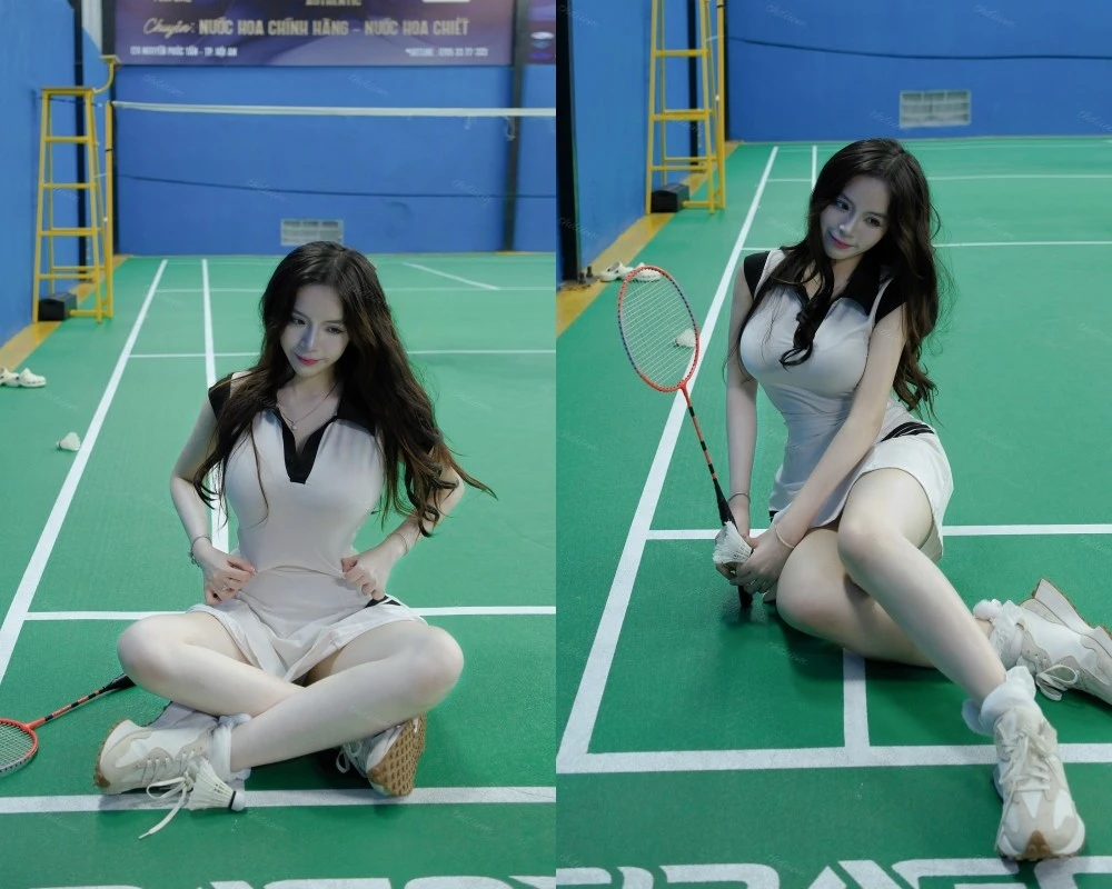 Danh tính hot girl cầu lông "gây mê" hội anh em nhờ nhan sắc miễn chê