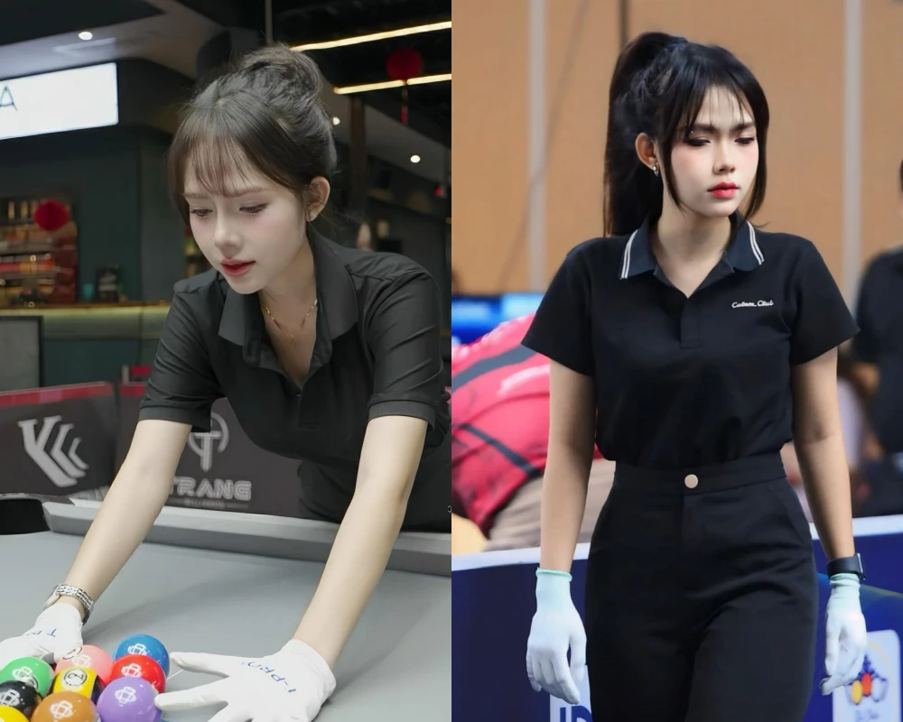 Xếp bàn bi-a, gái xinh bỗng trở thành tâm điểm chú ý của netizen