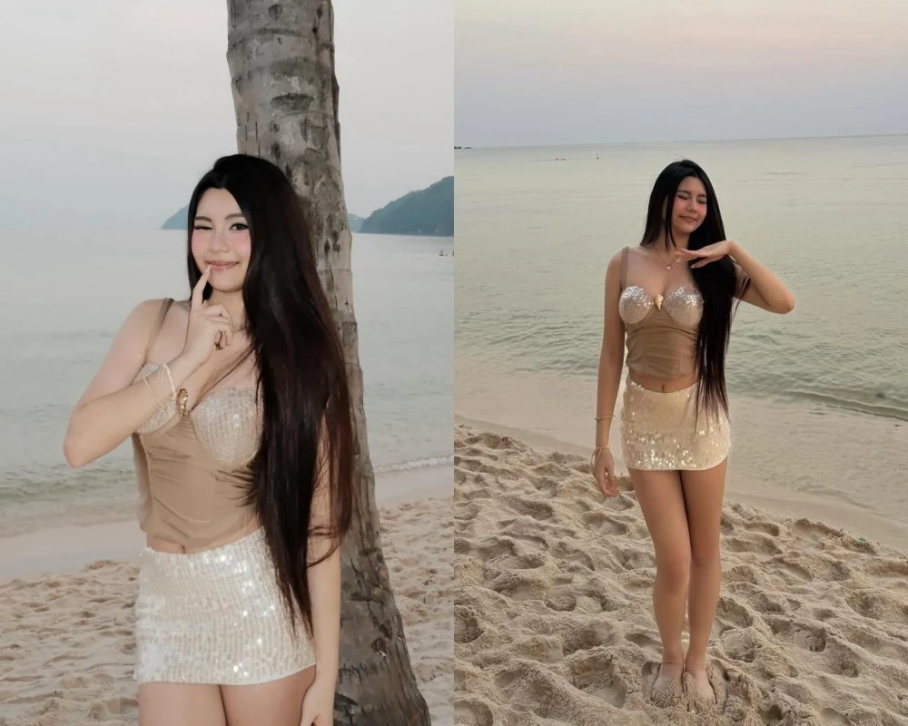 Con gái út MC Quyền Linh check-in ở biển quyến rũ hết mức