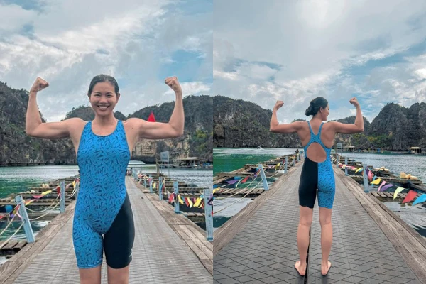 Kình ngư Ánh Viên khoe cơ bắp cánh mày râu nhìn phải nể