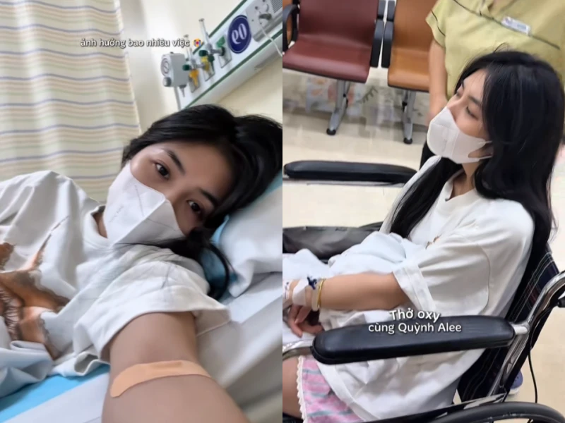Quỳnh Alee để lộ hình ảnh nhập viện, fan lo lắng hỏi thăm