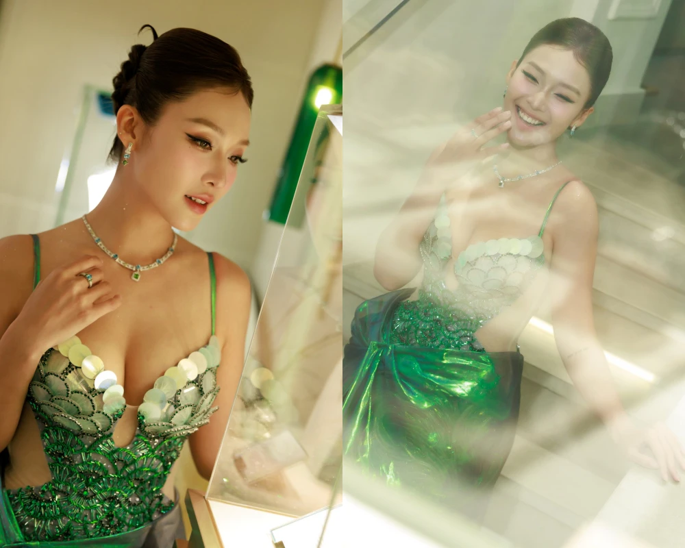 'Boxing girl' Khả Ngân hiếm hoi diện váy cúp ngực hở bạo