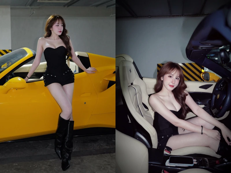 “Hot girl bi-a" Lê Tuyết Anh tạo dáng nóng bỏng bên siêu xe